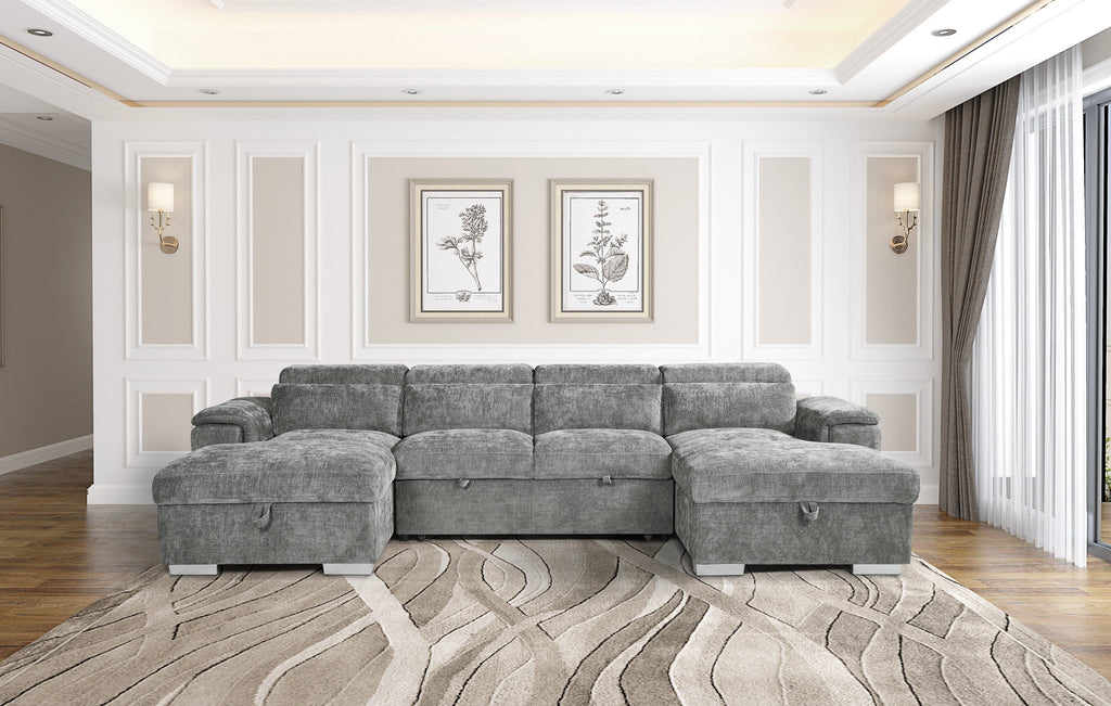 Amazonia Sofabed Grey U Shape Corner