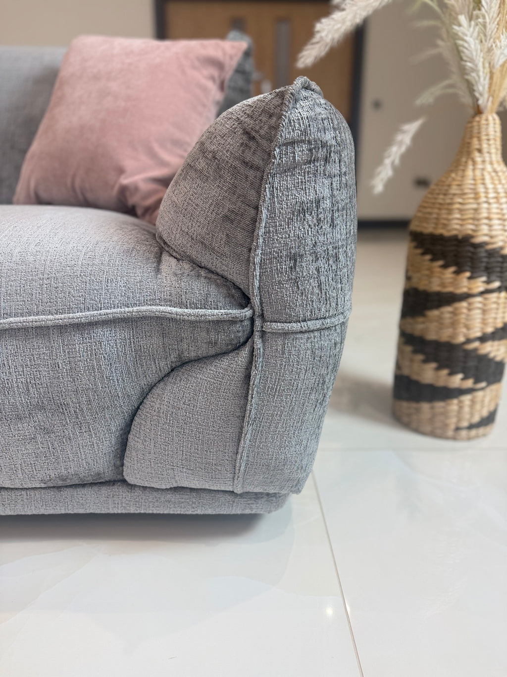 Cozee Sofa Grey Armchair - Sofa Sloth