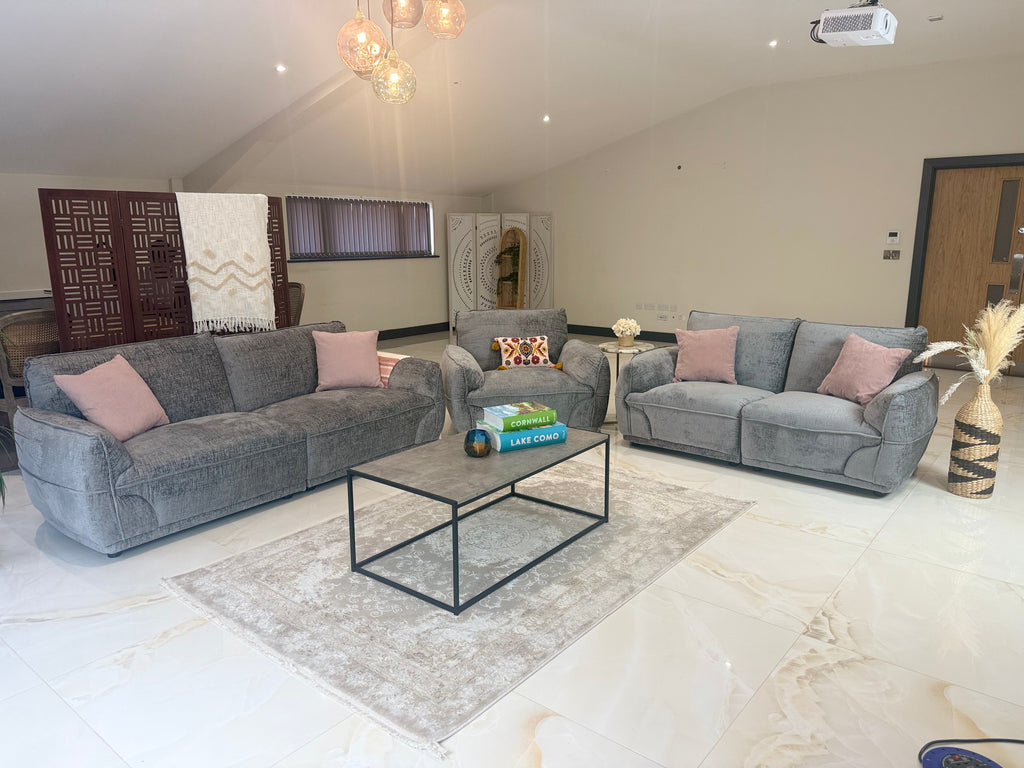 Cozee Sofa Grey 3+2 Set - Sofa Sloth