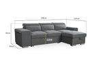 Breeze Sofabed Grey Universal Corner