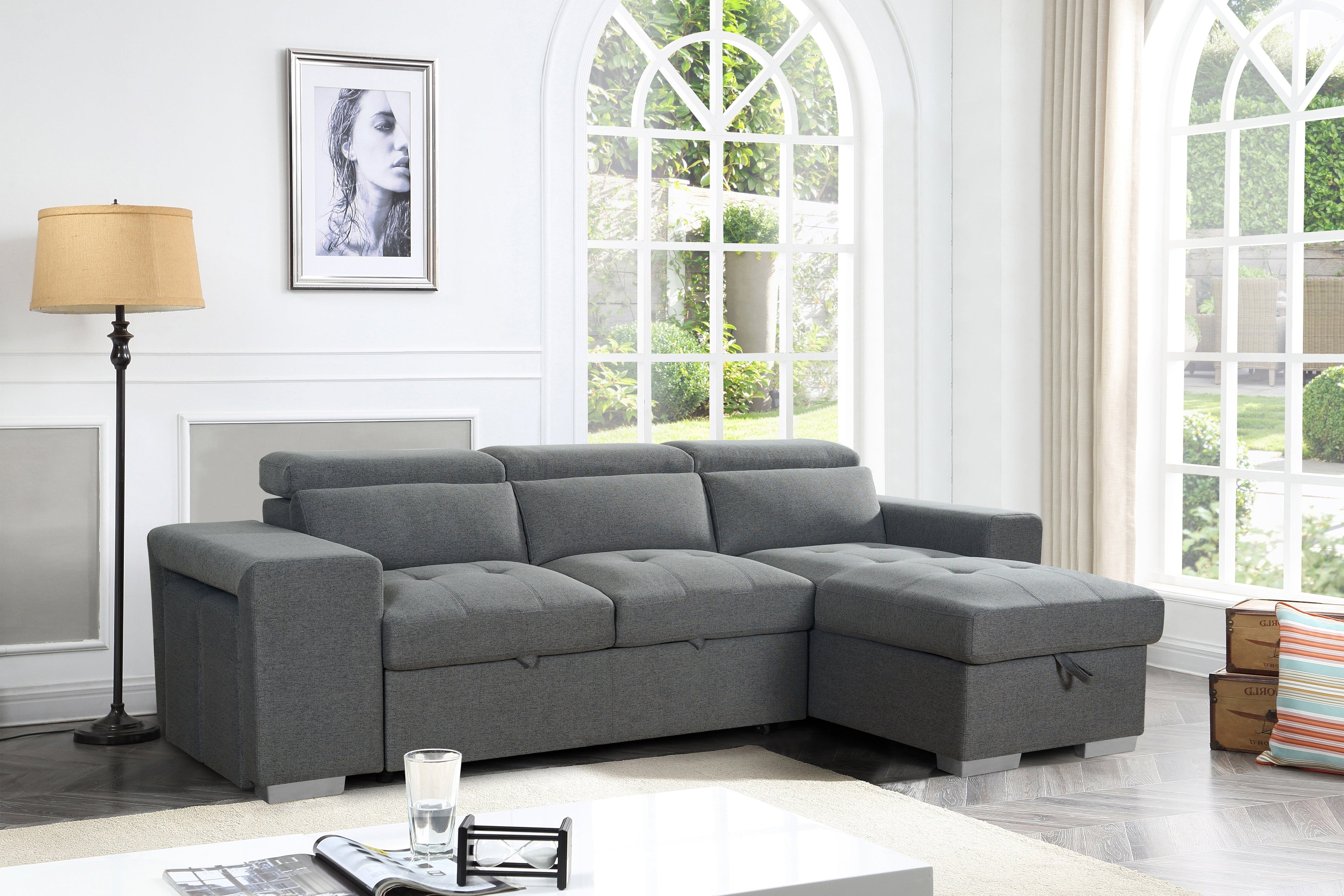 Breeze Sofabed Grey Universal Corner