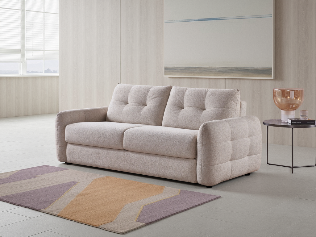 Burrow Sofabed Beige 3 Seater