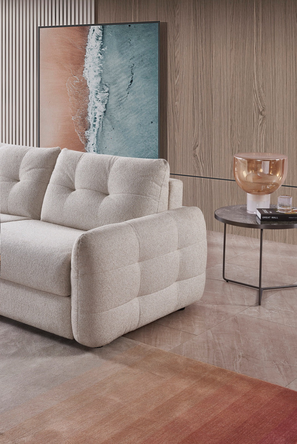 Burrow Sofabed Beige 3 Seater