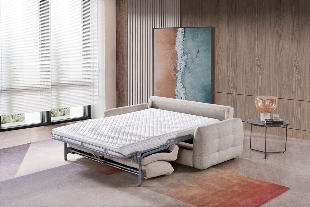 Burrow Sofabed Beige 3 Seater