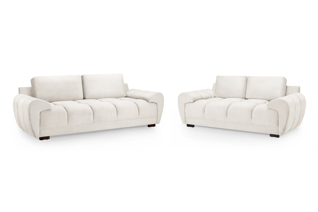 Cloud Sofa Cream 3+2 Set - Sofa Sloth