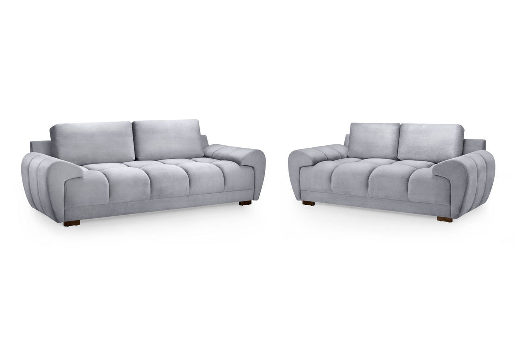 Cloud Sofa Grey 3+2 Set - Sofa Sloth