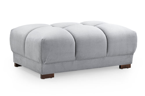 Cloud Sofa Grey Footstool - Sofa Sloth