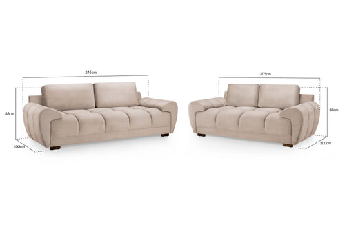 Cloud Sofa Mocha 3+2 Set - Sofa Sloth