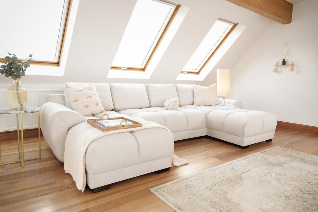 Cloud Sofa Cream U Shape Corner