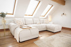 Cloud Sofa Cream U Shape Corner