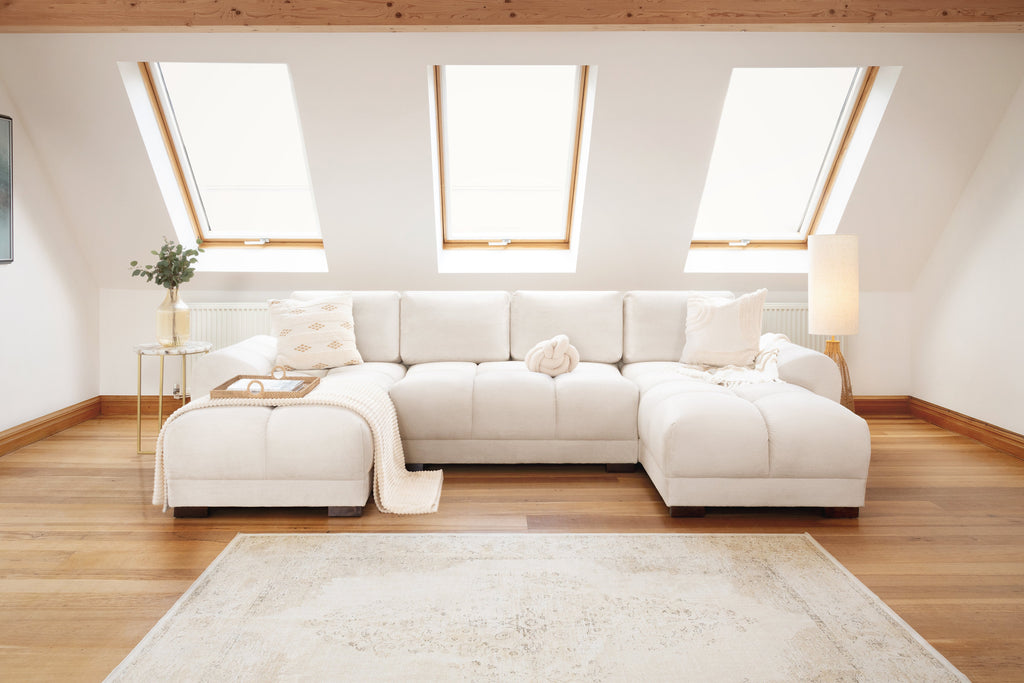 Cloud Sofa Cream U Shape Corner