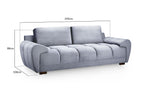 Cloud Sofa Grey 3 Seater
