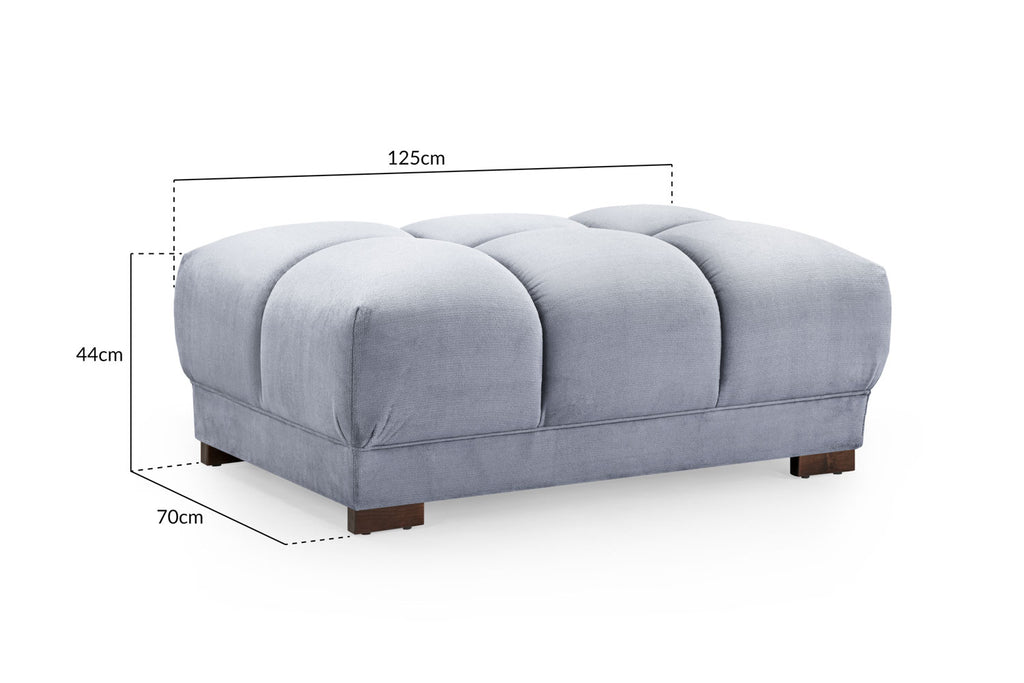 Cloud Sofa Grey Footstool - Sofa Sloth