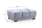 Cloud Sofa Grey Footstool - Sofa Sloth