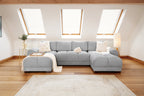 Cloud Sofa Grey U Shape Corner