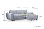Cloud Sofabed Grey Universal Corner