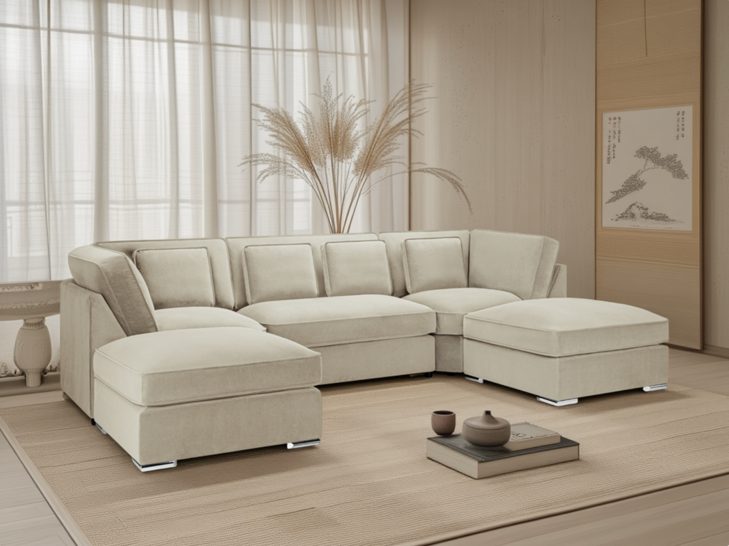 Cove Sofa Beige U Shape Corner