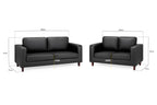Drift Sofa Black 3+2 Set - Sofa Sloth