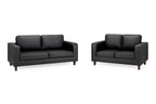 Drift Sofa Black 3+2 Set - Sofa Sloth
