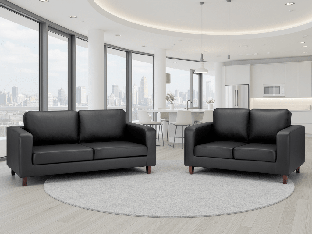 Drift Sofa Black 3+2 Set - Sofa Sloth