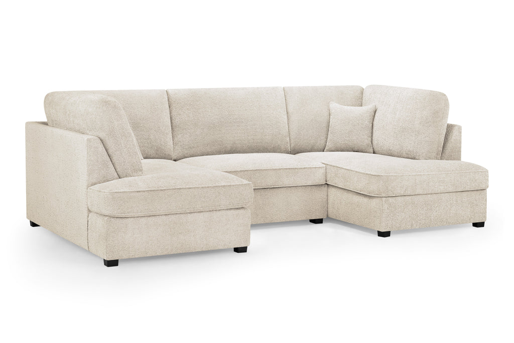 Eden Sofa Boucle Beige U Shape Corner