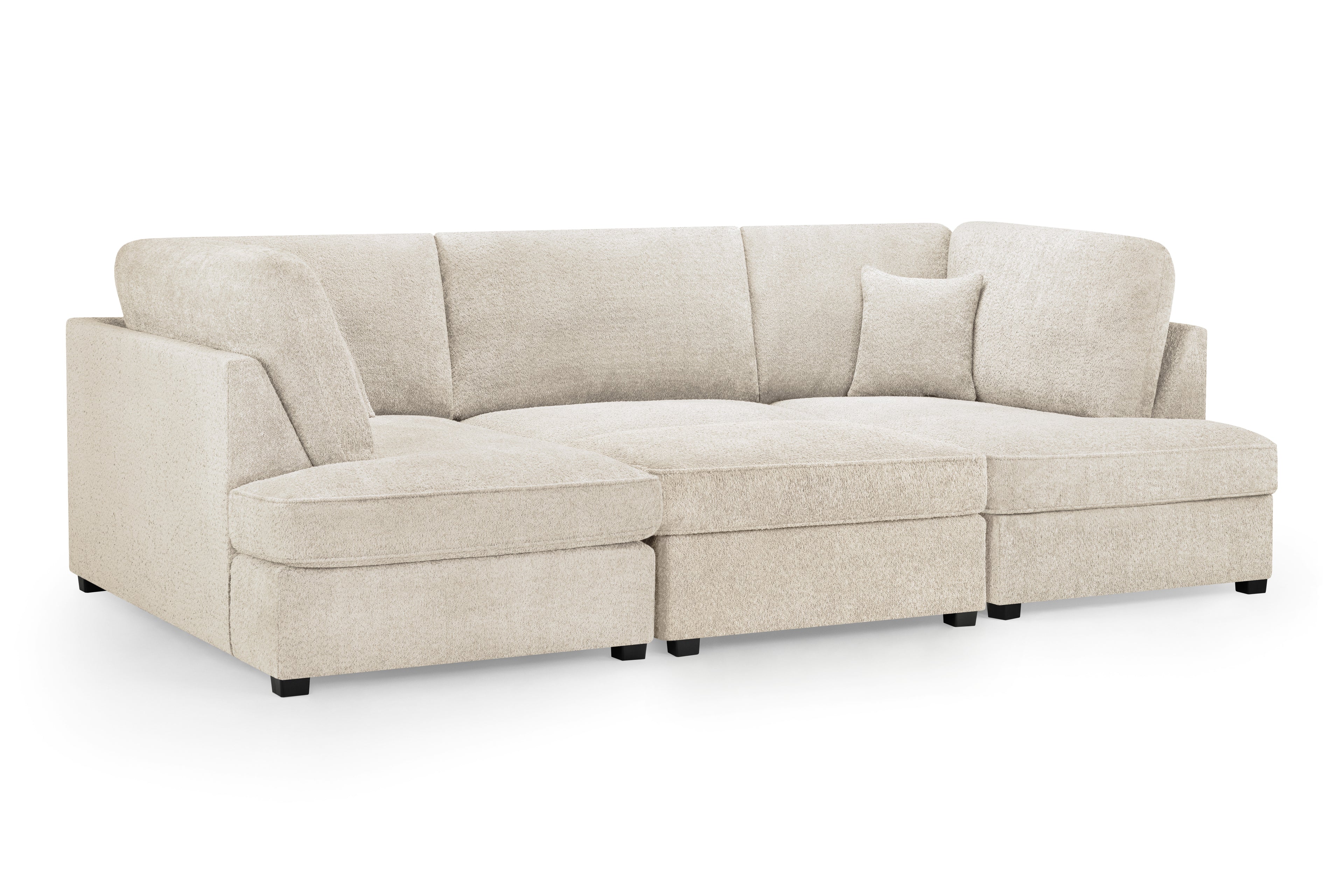 Eden Sofa Boucle Beige U Shape Corner