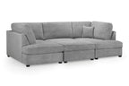 Eden Sofa Boucle Grey U Shape Corner