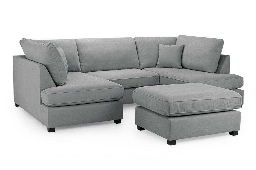 Eden Classic Sofa Grey U Shape Corner