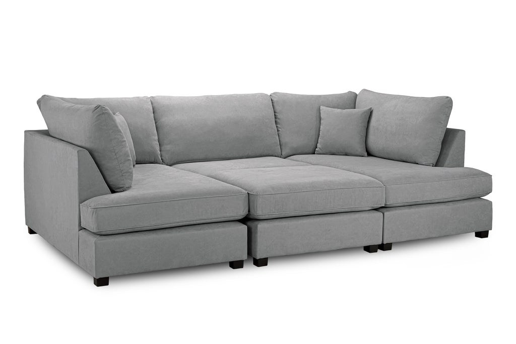 Eden Classic Sofa Grey U Shape Corner