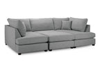 Eden Classic Sofa Grey U Shape Corner