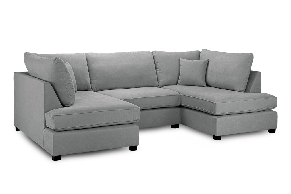 Eden Classic Sofa Grey U Shape Corner