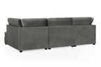 Eden Sofa Plush Grey U Shape Corner