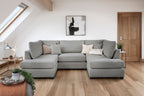 Eden Classic Sofa Grey U Shape Corner