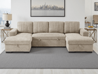 Float Sofabed Beige U Shape Corner - Sofa Sloth