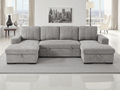 Float Sofabed Grey U Shape Corner - Sofa Sloth