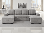 Float Sofabed Grey U Shape Corner - Sofa Sloth