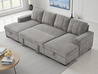 Float Sofabed Grey U Shape Corner - Sofa Sloth