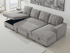 Float Sofabed Grey U Shape Corner - Sofa Sloth