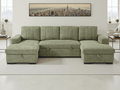 Float Sofabed Green U Shape Corner - Sofa Sloth