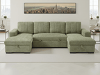 Float Sofabed Green U Shape Corner - Sofa Sloth
