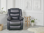 Floresta Manual Recliner Sofa Black Armchair