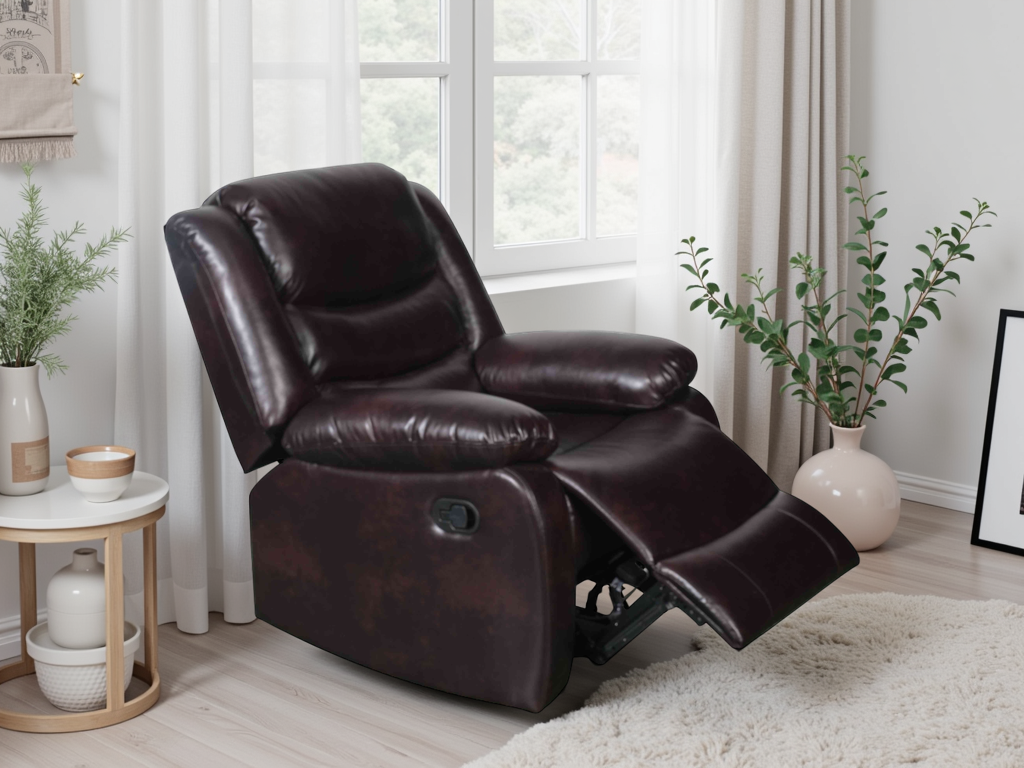 Floresta Manual Recliner Sofa Brown Armchair