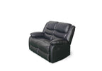 Floresta Manual Recliner Sofa Black 2 Seater