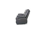 Floresta Manual Recliner Sofa Black 2 Seater