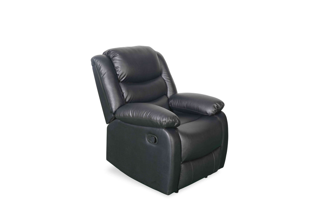 Floresta Manual Recliner Sofa Black Armchair