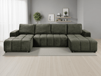 Essence Luxury Green U Shape Corner Sofabed - Sofa Sloth