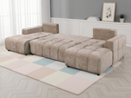Essence Luxury Beige U Shape Corner Sofabed - Sofa Sloth