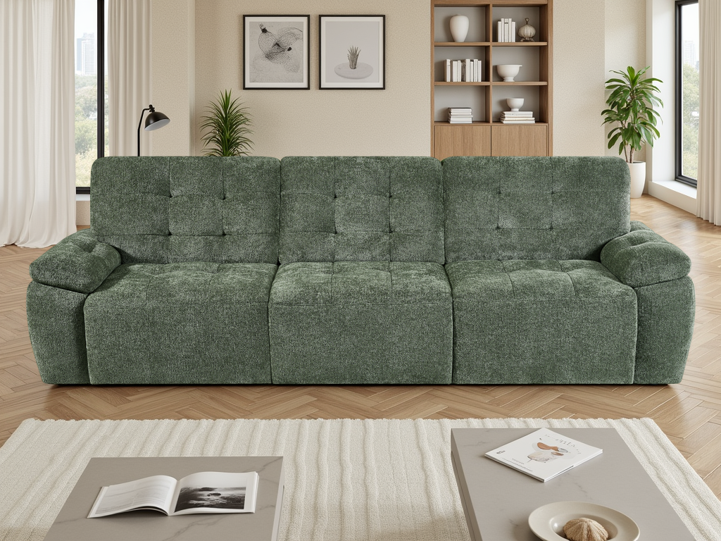Dune Electric Sofabed Green 3 Seater