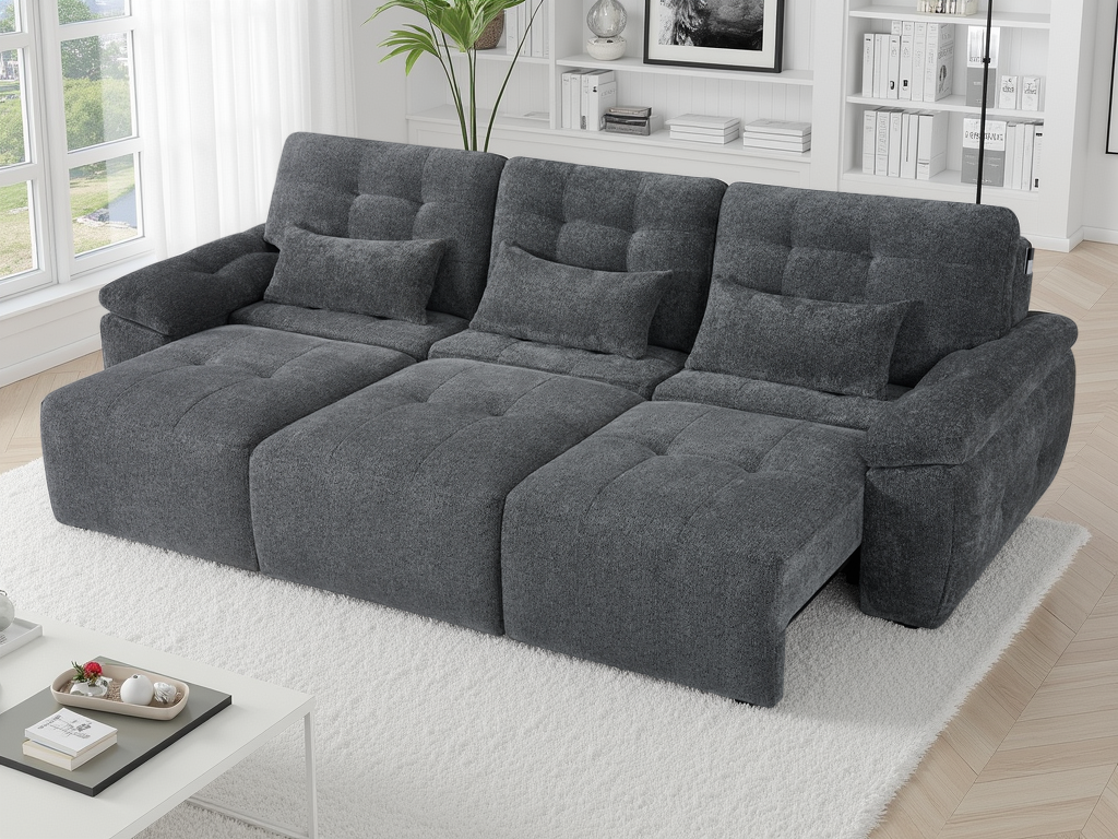 Dune Electric Sofabed Charcoal 3 Seater