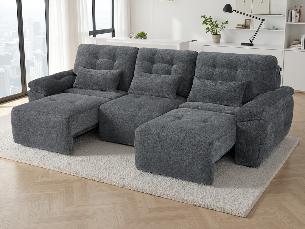 Dune Electric Sofabed Charcoal 3 Seater